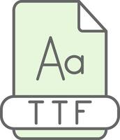 ttf relleno icono vector