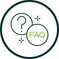 Question Line Circle Icon vector