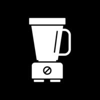 Mixer Blender Glyph Inverted Icon vector