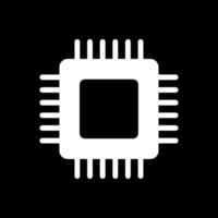 Circuit Board Glyph Inverted Icon vector