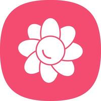 Clematis Glyph Curve Icon vector