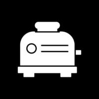 Toaster Glyph Inverted Icon vector