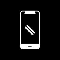 Smartphone Glyph Inverted Icon vector