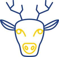 Deer Line Two Color Icon vector