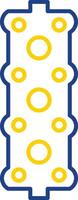 Gasket Line Two Color Icon vector