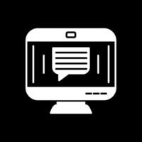 Communication Glyph Inverted Icon vector