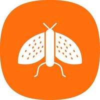 Insects Glyph Curve Icon vector
