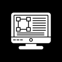 Web Design Glyph Inverted Icon vector
