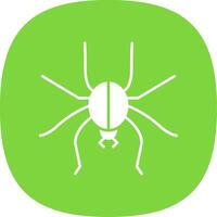 Spider Glyph Curve Icon vector