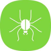 Spider Glyph Curve Icon vector