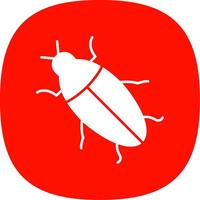 cucaracha glifo curva icono vector