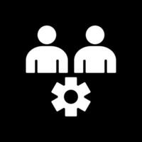 Business People Glyph Inverted Icon vector