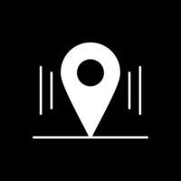 Location Glyph Inverted Icon vector