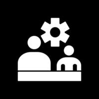 Business People Glyph Inverted Icon vector