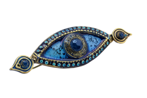 Evil Eye Hair Clip On Transparent Background. png