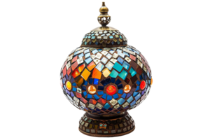 Mosaik Lampe auf transparent Hintergrund. png