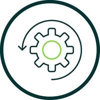 Automate Line Circle Icon vector