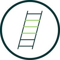 Ladder Line Circle Icon vector