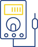 Voltmeter Line Two Color Icon vector