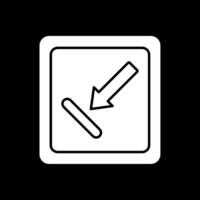 Objective Glyph Inverted Icon vector