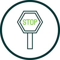 Pit Stop Line Circle Icon vector