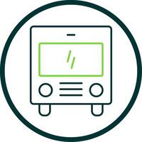 Coach Line Circle Icon vector