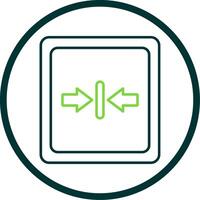 Minimize Line Circle Icon vector