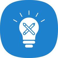 Design Thinking Glyph Curve Icon vector