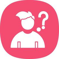 Question Glyph Curve Icon vector