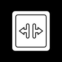 Width Glyph Inverted Icon vector