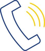 Phone Line Two Color Icon vector