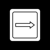 Right Glyph Inverted Icon vector