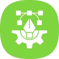 Creative Process Glyph Curve Icon vector