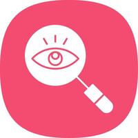 Observation Glyph Curve Icon vector