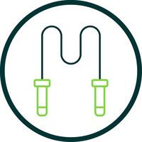 Skipping Rope Line Circle Icon vector