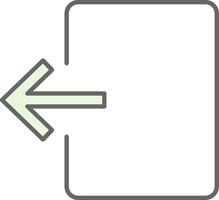 Exit Door Fillay Icon vector