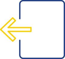 Exit Door Line Two Color Icon vector