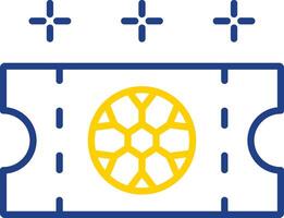 Football Ticket Line Two Color Icon vector