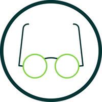 Goggles Line Circle Icon vector