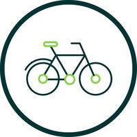 Bicycle Line Circle Icon vector