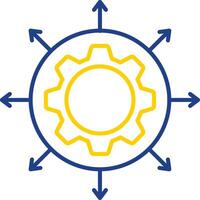 Expansion Line Two Color Icon vector