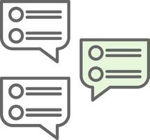 Chat Bubble Fillay Icon vector