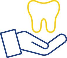 Dental Care Line Two Color Icon vector