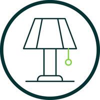 Table Lamp Line Circle Icon vector