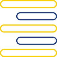 Horizontal Right Align Line Two Color Icon vector