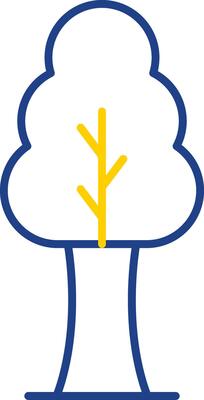 Tree Line Two Color Icon