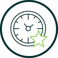 Favourite Time Line Circle Icon vector