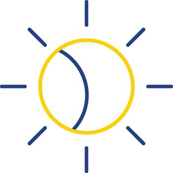 Eclipse Line Two Color Icon vector
