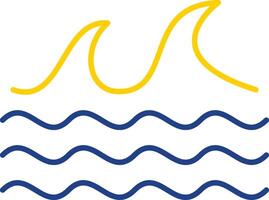 Sea Line Two Color Icon vector
