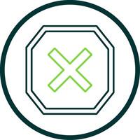Cross Line Circle Icon vector